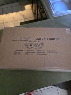 Gruenlich LED Exit Combo 120-277V 6pk
