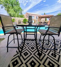 3 PC outdoor patio furniture set with cover