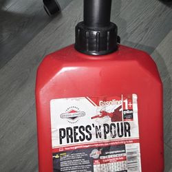 Garage Boss Press 'N Pour 1-gallon gas can W\ FREE Funnel
