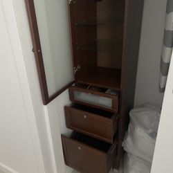 Medicine Cabinet Walnut And Glass