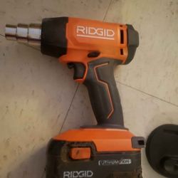 RIDGID 18V Cordless Compact Heat Gun with Ridgid 18v Battery