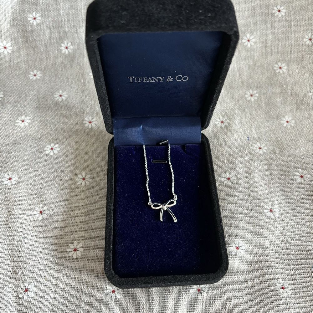Tiffany Bow Pendant Necklace