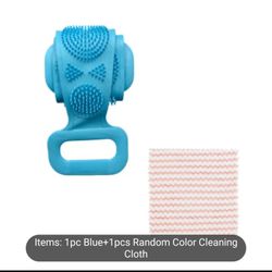 Large Soft Shower Back Scratcher with Handle - Exfoliating Body Massager Suitable for Men & Women, Shower/Bath Use, Skin Smoothing