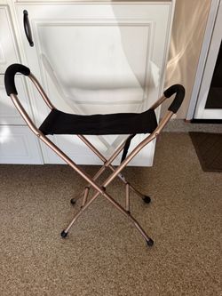 Folding Cane Seat with Handles