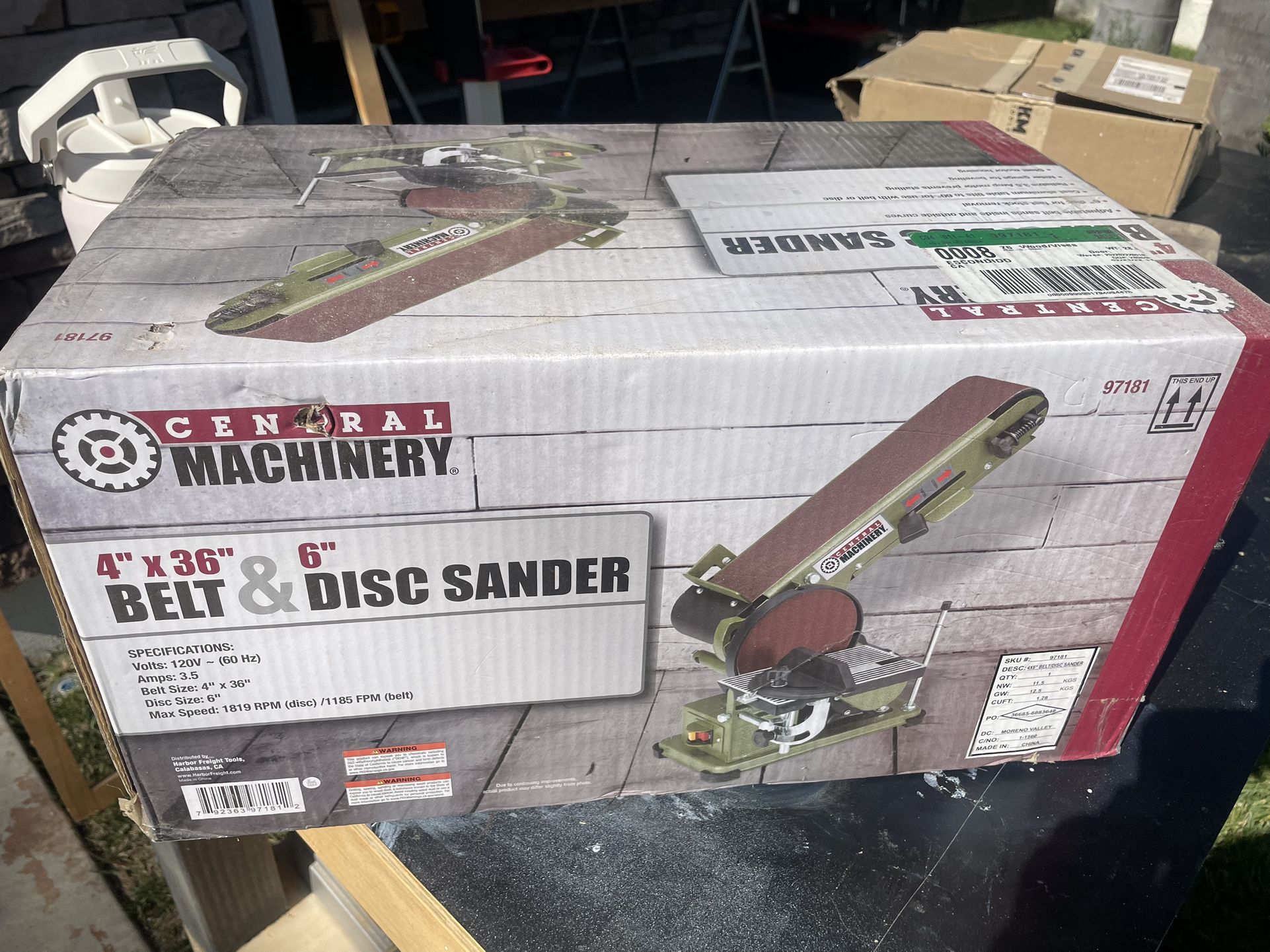 Belt Sander 4”x36” Harbor Freight - New In Box