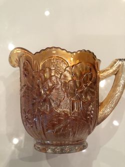 Marigold Carnival Glass Creamer
