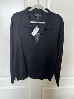 Magaschoni Black Long Sleeve Shirt Size L
