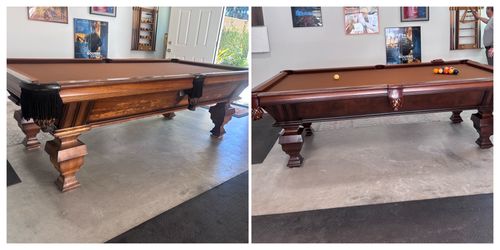 Pool table refurbished