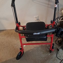 Drive Medical Lever Brake 4 Wheel Aluminum Rollator
