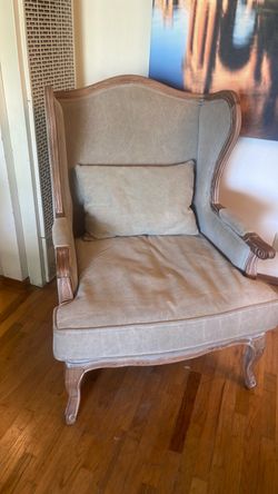 Tan Wingback Chair