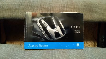 Honda Accord Sedan Owner's Manual 2008