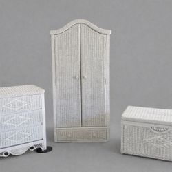 Pier 1 Wicker Bedroom Set Armoire Dresser And Blanket Chest 