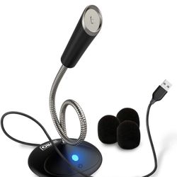 USB Microphone for Computer [Plug and Play] Omnidirectional for Podcast PC Streaming, Zoom Meetings, Conference - Desktop and Laptop Table Pod Plug in