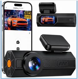 Dash Cam 2.5K Dash Cam Front, VEEMENT Dash Camera for Cars with APP, WiFi Control Dash Cams with WDR Night Vision, 24Hr Parking Mode, 170° Wide Angle,