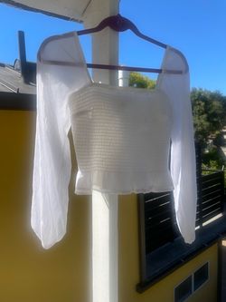 Hollister white blouse SzM
