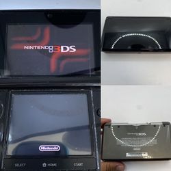 Nintendo 3ds Cosmo Black Handheld console  Tested Authentic W Charger + Stylus