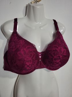 44DD Burgundy lace bra