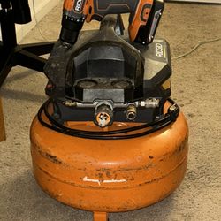 Rigid Air compressor/18v Drill