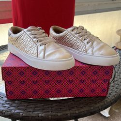 Tory Burch Leather Quilted Sneakers 