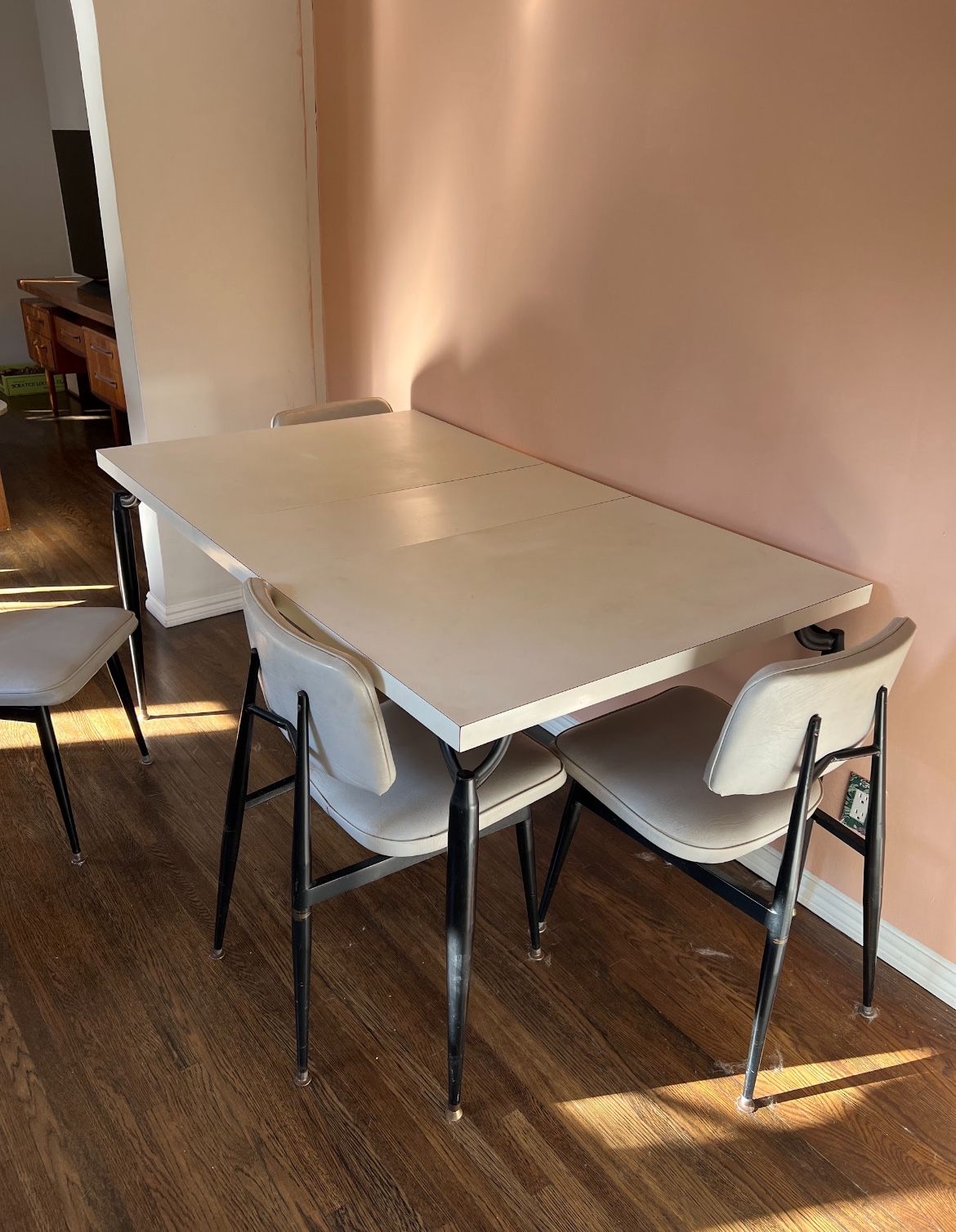 Mid-century kitchen table with 4 chairs