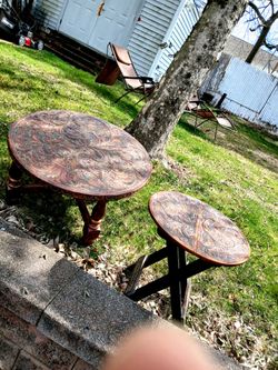 Leather table set