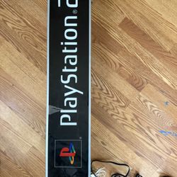 Vintage Sony PLAYSTATION 2 Retail Store Light Up Electric Sign 36 x 8 x 5 WORKS