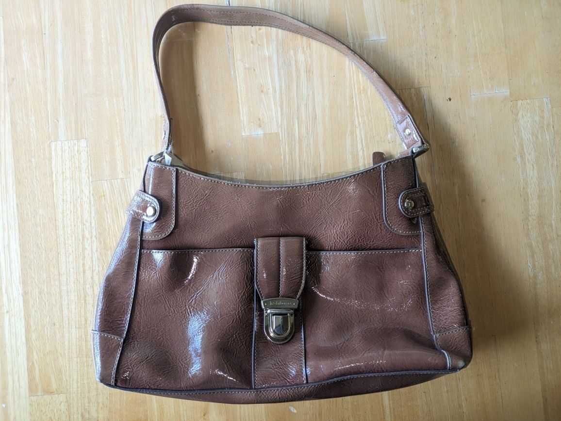 Liz Claiborne Brown Handbag Purse RN 52002