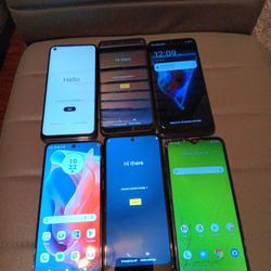 Motorola Lot Of 6 Cellphones For Parts 