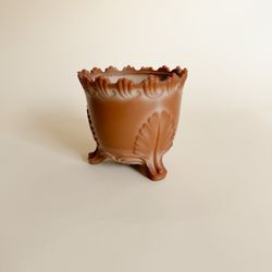 Vintage Chocolate Glass Vase