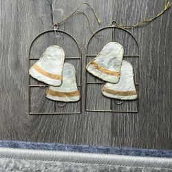 Vintage Golden Anniversary Shell Ornaments 