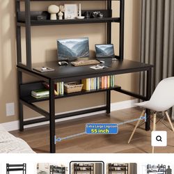 Aquzee Dark Wood Desk 