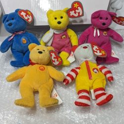 Set  6 TY Beanie Babies 2004 McDonalds  Toy