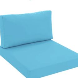 A Set Of (2) Deep Seat Cushion (2) Firm Memory Foam