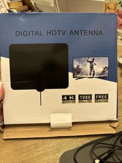 Indoor 4K HDTV Antenna with Signal Booster
