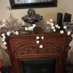 Light Up White Rose Garland