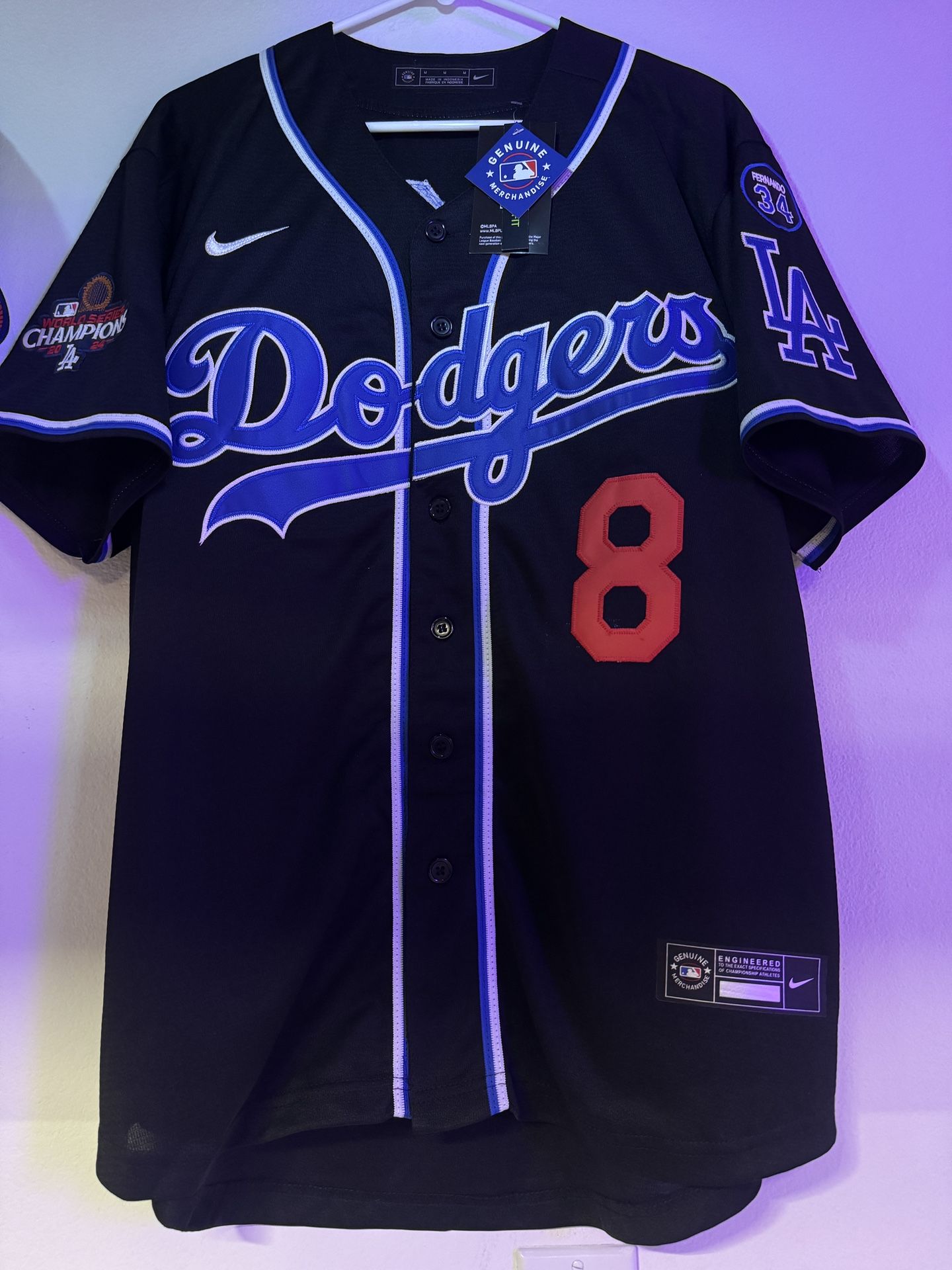 Dodgers Black Kike Hernandez Jersey