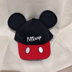 Disney Mickey Mouse Classic Black & Red Ears Snapback Hat Adjustable Unisex Cap