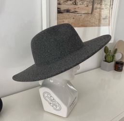 Anthropologie Rancher Style Felt Hat - Gray - NWT