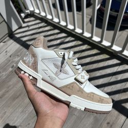 louis vuitton trainers brown