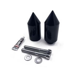 Black Spike Frame Sliders Crash Protectors For Honda CBR 929 954 RR 2000-2003 PN: MT290-036-BK