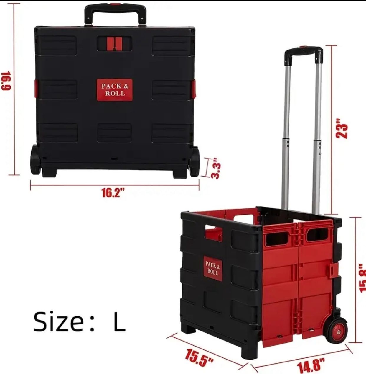 Portable Utility Cart with a Telescoping Handle