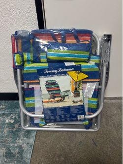 Tommy Bahama Backpack Beach Chair – Brand New Sealed – 5 Position Recline