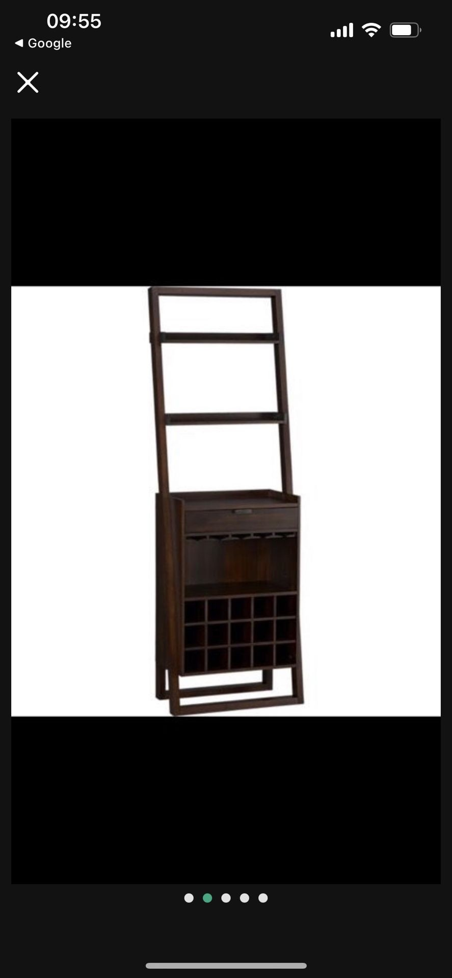 Crate & Barrel Sloane Leaning Wine Bar / Storage