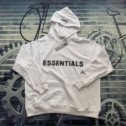 Essentials Hoodie white, unisex, size S-XL  100%cotton