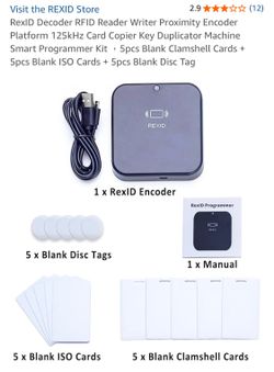Brand New in Box RexID Decoder RFID Reader Writer Proximity Encoder Platform 125kHz Card Copier