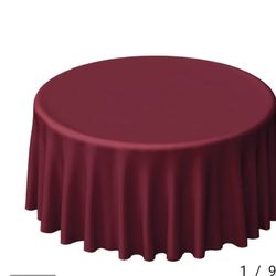 Burgundy Round Table Linens 