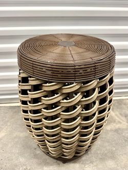 Woven Rattan Side Table / Stool