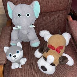 Three Little Stuffed Animals All For $3.00￼