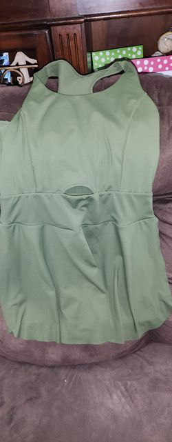 Green womens active short jumpsuit