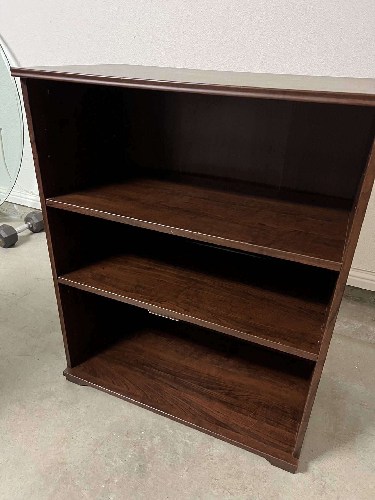 Wooden 3-Shelf Cabinet In Brown